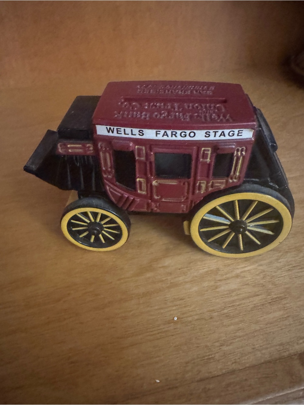 Wells Fargo Stagecoach Decorative Model - Red and Black